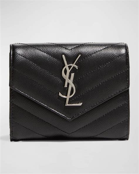 ysl compact trifold wallet review|ysl monogram wallet price.